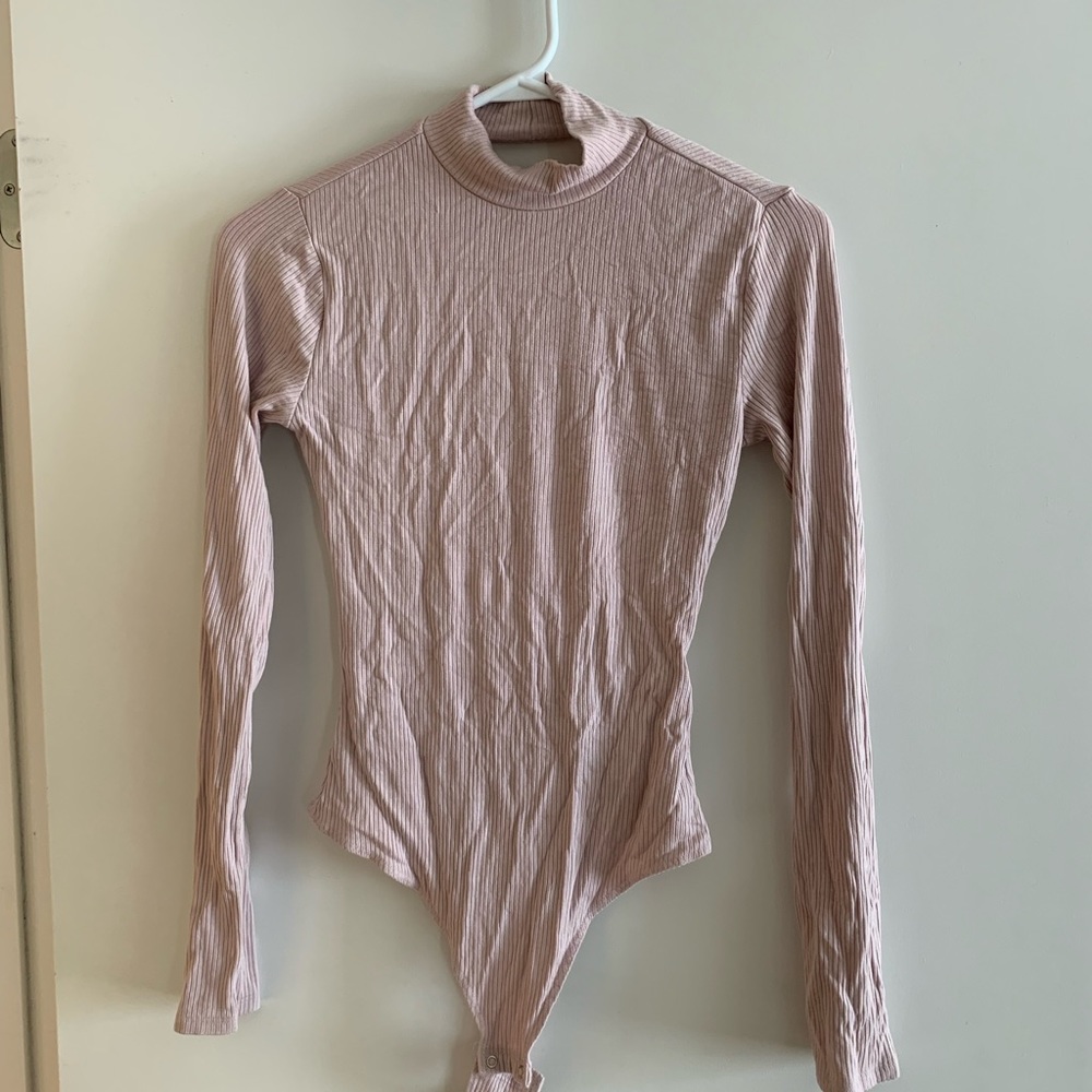 Pink long sleeve bodysuit